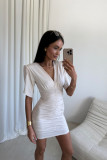 Mini-Kleid in Vanillefarbe Novalie