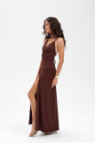 Maxi-Kleid Isadora in Braun
