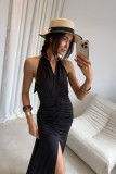 Schwarzes Maxi-Kleid Adeline