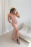 Maxikleid Adeline in Mokka