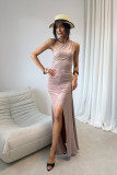 Maxikleid in Mokka-Farbe
