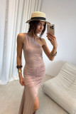 Maxikleid in Mokka-Farbe