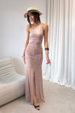 Maxikleid in Mokka-Farbe