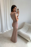 Noelia – Maxi-Kleid in Mokka