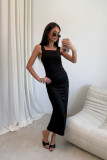 Schwarzes Zoya-Midikleid