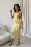 Midi-Kleid Zoya in Gelb