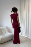Noelia – Maxi-Kleid in Bordeaux