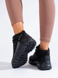 Damen schwarze Trekkingstiefel mit hohem Schaft DK