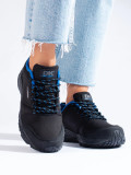 Damen Trekking Schuhe DK Schwarz-Blau