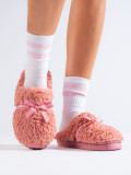 Warme rosa Damenhausschuhe MOLLY