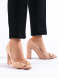 Beige Wildleder Pumps von Vinceza