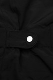 Winterparka mit Gummi in der Taille schwarz