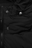Steppjacke mit Kapuze für den Winter Schwarz