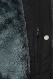 Winterjacke mit Teddy-Futter schwarz/grau