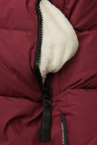 Damen Winterjacke mit Kapuze, Burgundy