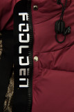 Damen Winterjacke mit Kapuze, Burgundy