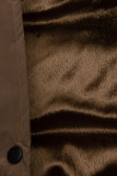 Lange Steppweste mit Kapuze Braun