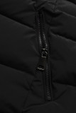 Winterjacke mit abnehmbarem Fellimitat Schwarz