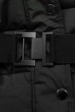 Winterjacke mit Gürtel Schwarz