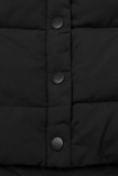 Gesteppte Winterjacke im verlängerten Schnitt, Schwarz