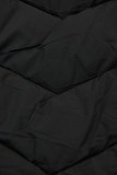 Damen-Steppjacke für den Winter mit Fell – Dunkelblau