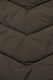 Damen-Steppjacke für den Winter mit Fell – Braun
