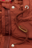 Winterjacke mit kuscheliger Teddy Fleece braunrot