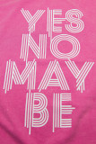 Tunikashirt mit Print YES NO pink