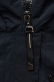 Trenchcoat mit karierter Kapuze Dunkelblau