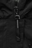 Trenchcoat mit karierter Kapuze Schwarz