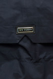 Trenchcoat mit karierter Kapuze Dunkelblau