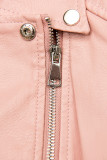 Lederimitatjacke im Biker-Look rosa