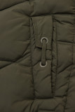 Elegante Winterjacke mit Kunstfell, Khaki