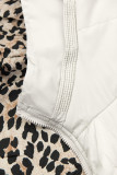 Wendejacke Weiß/Leopardenmuster