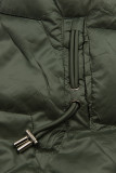 Winterjacke mit Fell, halbglänzend, Grün