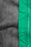 Winter Steppjacke mit Futter - Plüsch Grün