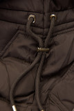 Damen-Wintermantel mit verstellbarer Taille Kalt Braun
