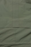 Langer Damen-Winterparka mit verstellbarer Taille Grün