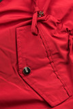 Parka mit Fleecefutter rot