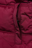 Gefüttert Winterjacke in Burgundy