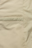 Damen-Übergangsjacke mit Strickärmeln Beige