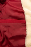 Parka mit kuschelig gefütterter Kapuze rot