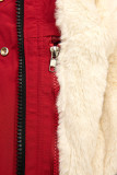 Parka mit Fleecefutter rot