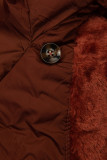 Winterjacke mit hohem Kragen Braunrot