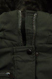 Warme Steppjacke mit Kapuze Khaki
