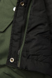 Leichter Parka mit Kapuze khaki/schwarz