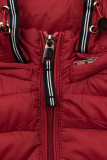 Steppjacke mit Kapuze Weinrot