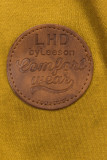 LHD Sweatjacke mit Gummi in der Taille mustard