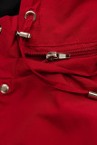 Wendejacke mit abnehmbarer Kapuze Rot/Schwarz