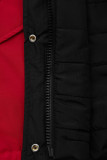 Wendejacke mit abnehmbarer Kapuze Rot/Schwarz